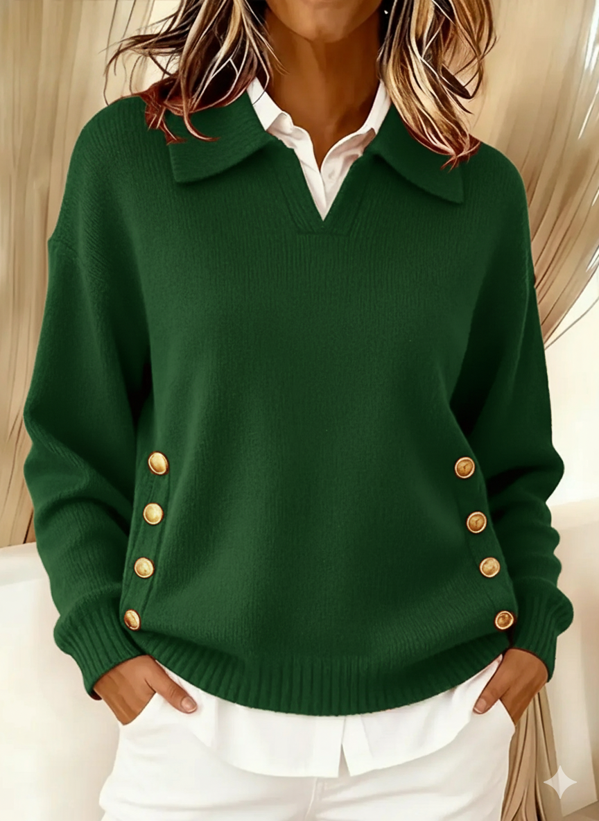 Claire | V-Neck Sweater with Collar