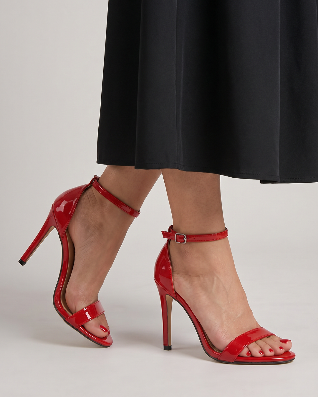 Linnea | Open Toe Ankle Strap Stiletto Heels