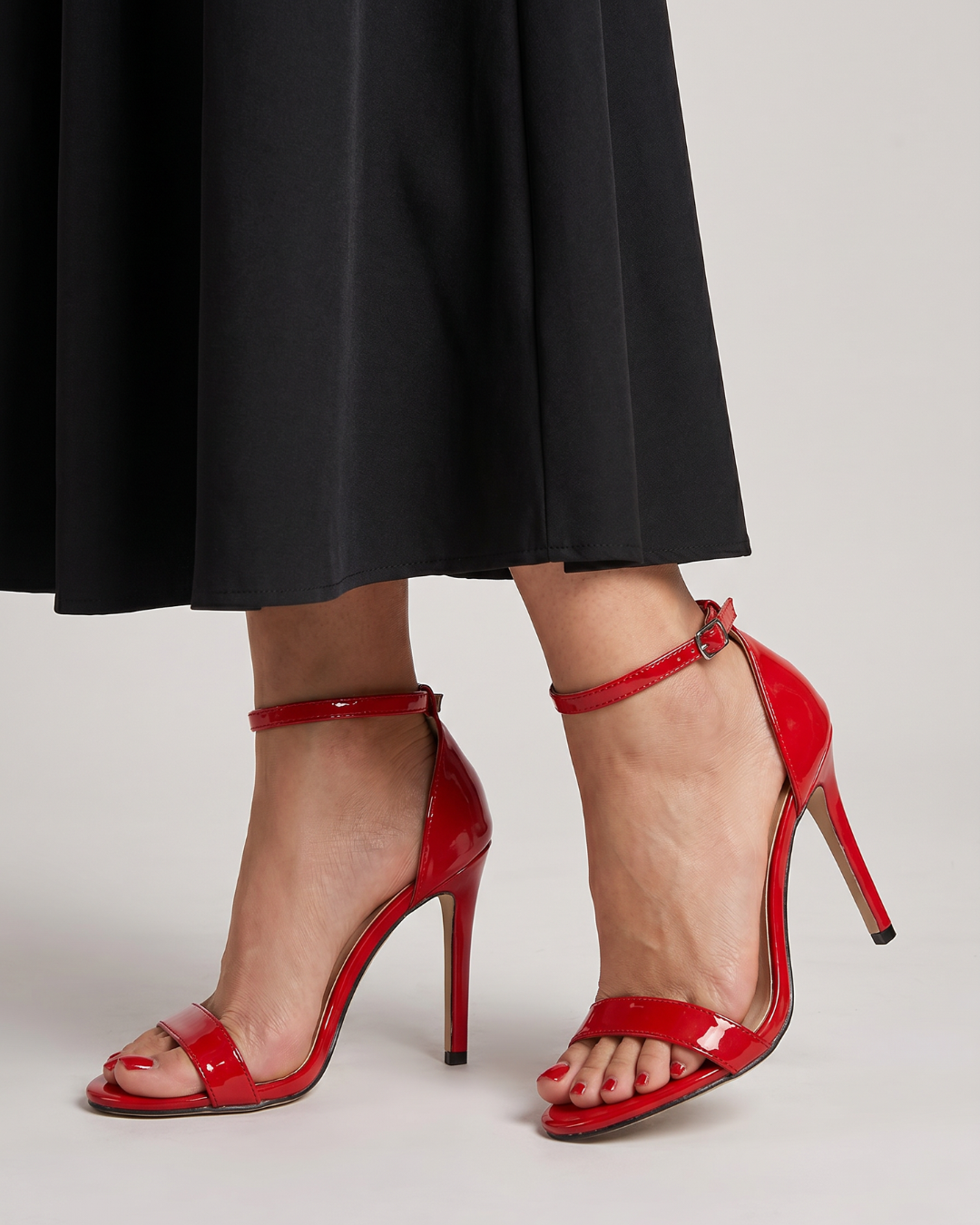 Linnea | Open Toe Ankle Strap Stiletto Heels