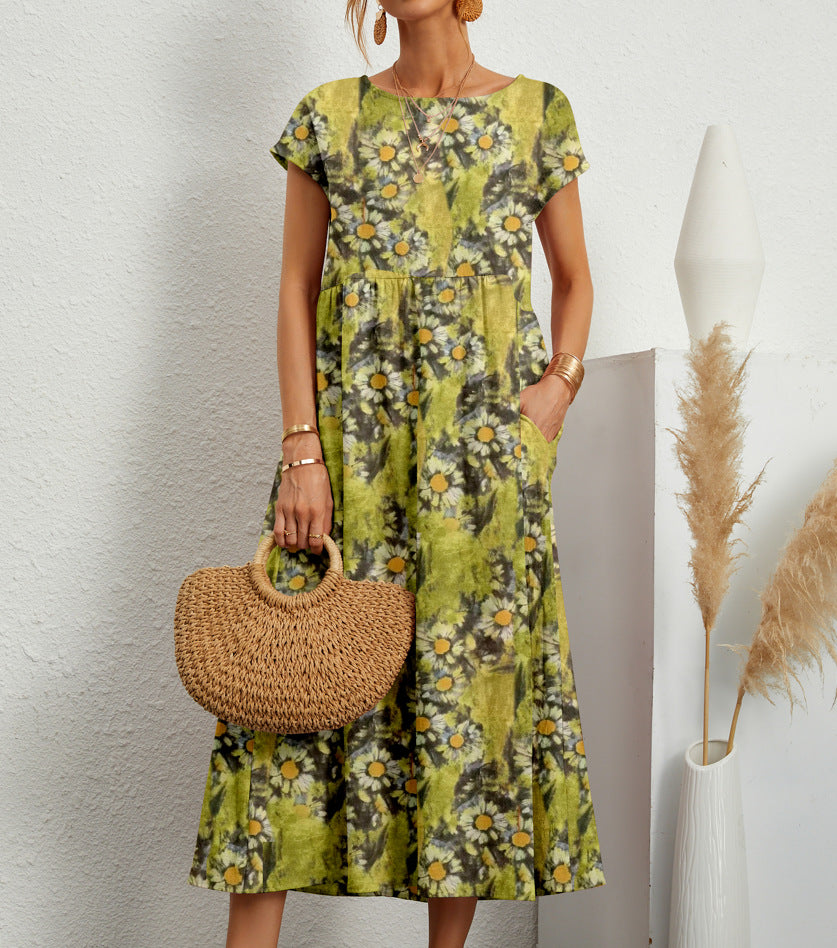 FLORENE™ - Breezy Floral Midi Dress