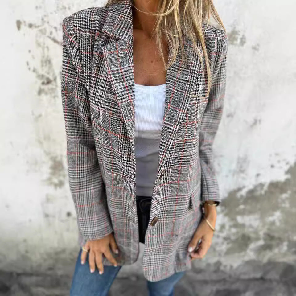 LUCINDA™ - Classic Plaid Blazer