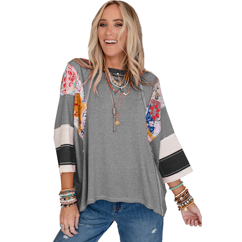 BAILEY™ – Patchwork Batwing Top