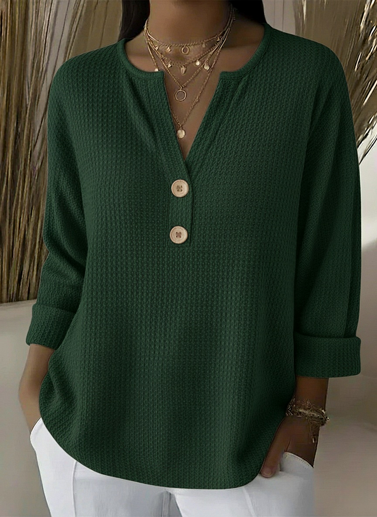 Claire | Henley Button Top