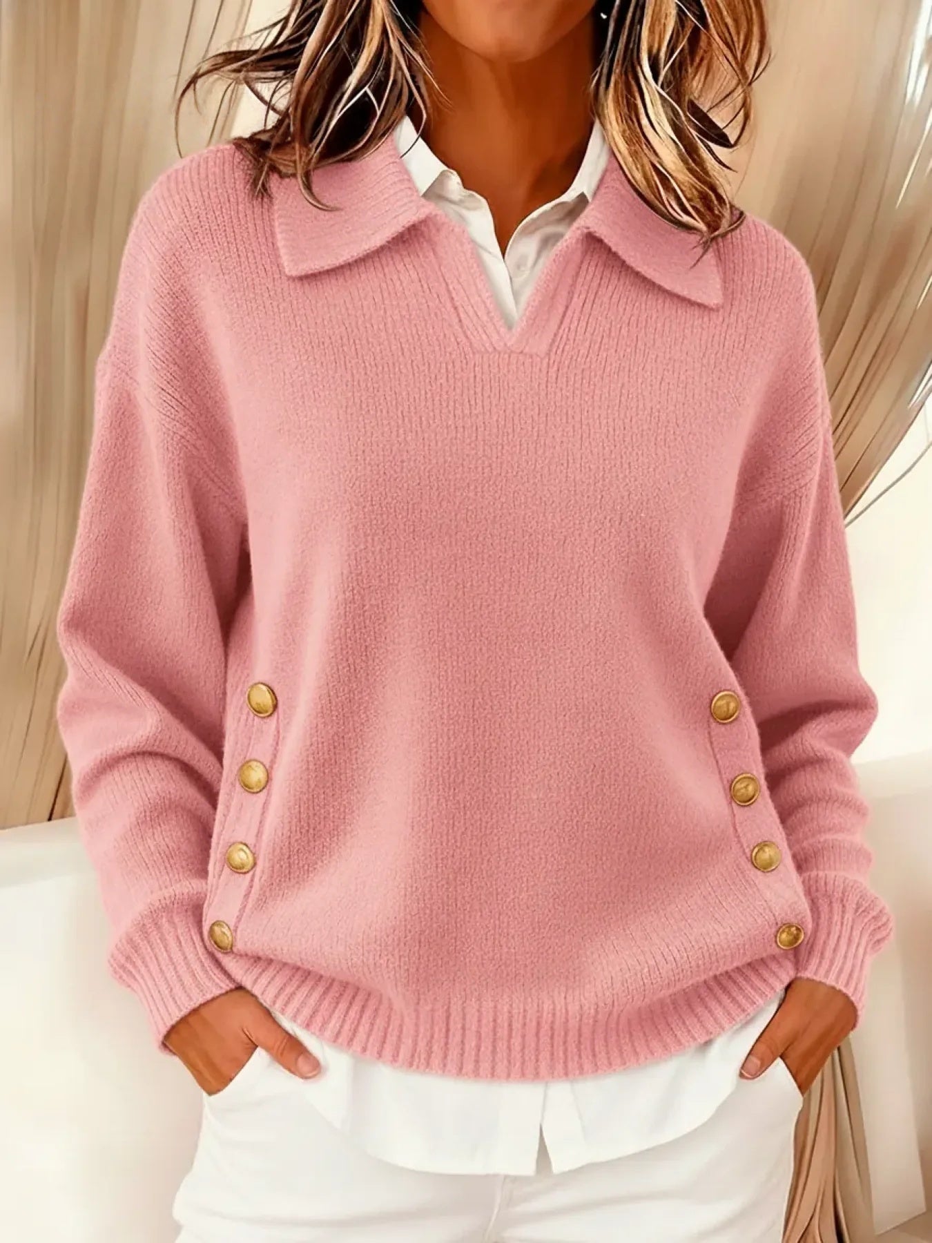 Claire | V-Neck Sweater with Collar