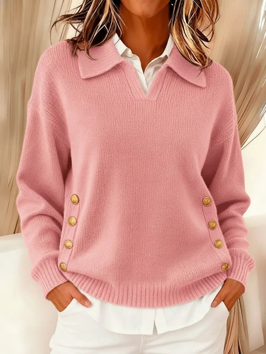 Claire | V-Neck Sweater with Collar