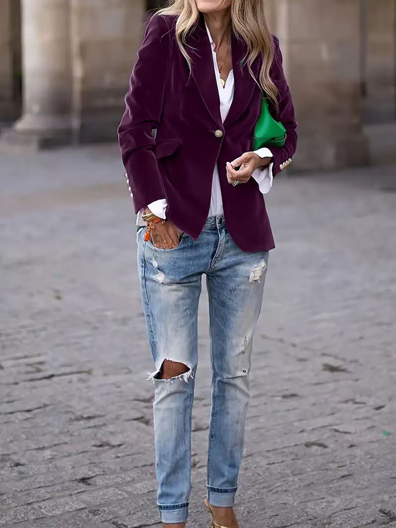 Lileth | Elegant Velvet Blazer