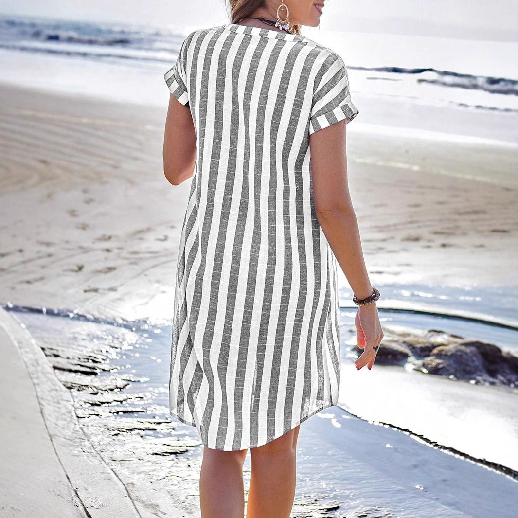 JULISSA™ – Elegant Striped Dress