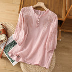 Vasilene | Button-Front Blouse
