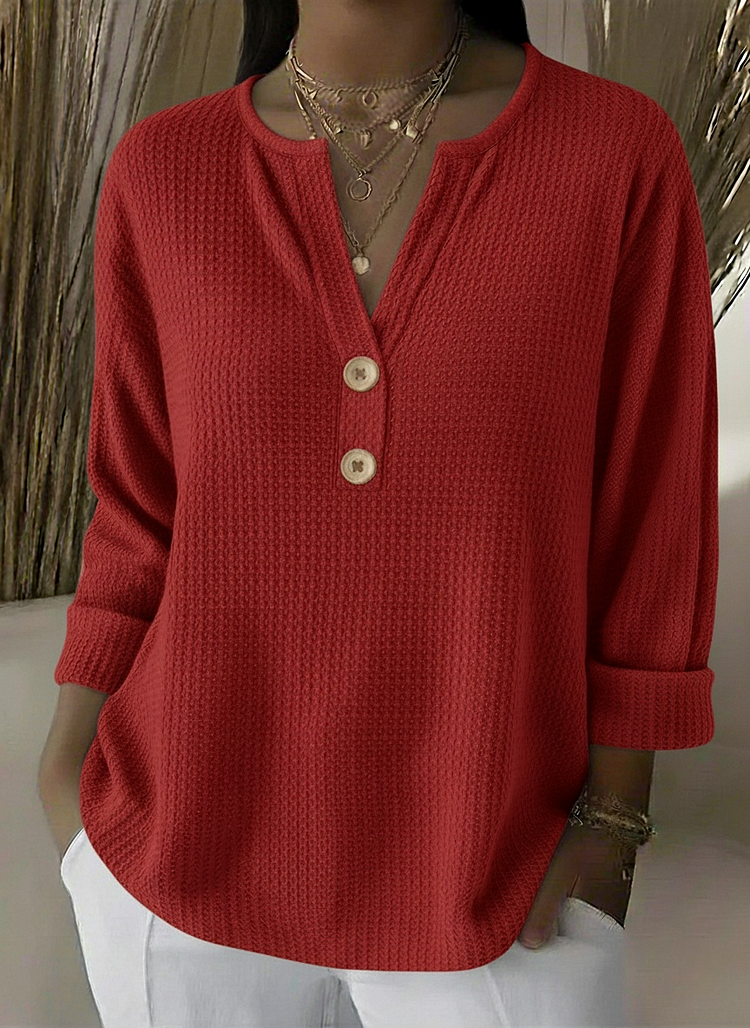 Claire | Henley Button Top