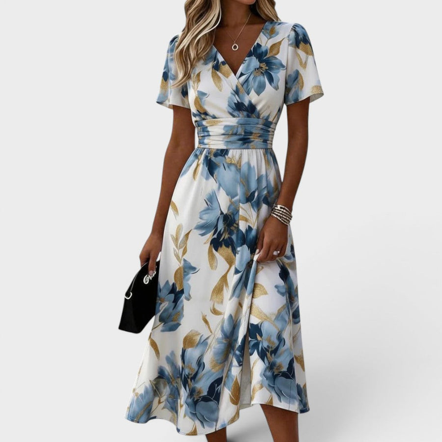 Denise™ | Floral Wrap Midi Dress