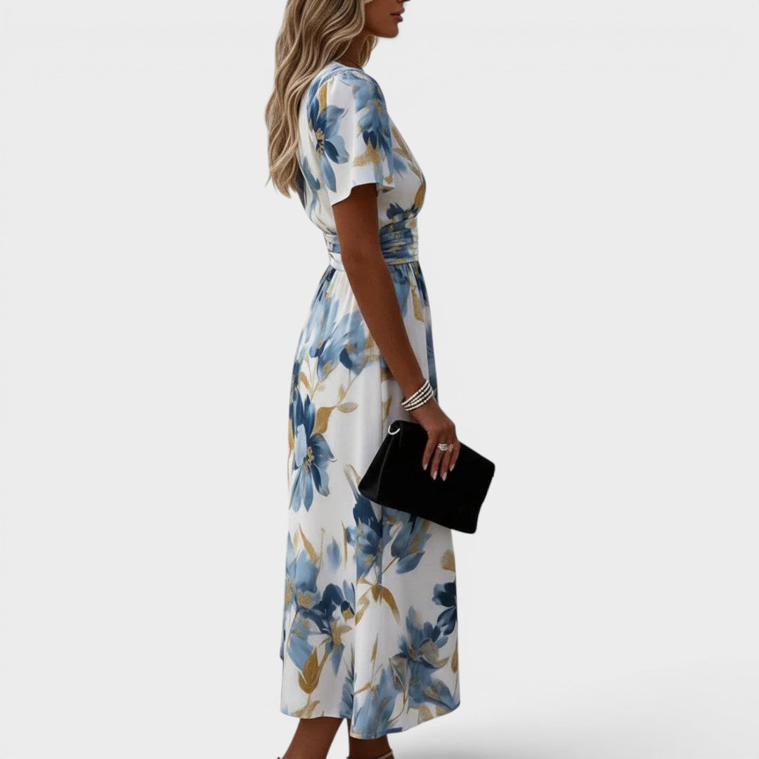 Denise™ | Floral Wrap Midi Dress