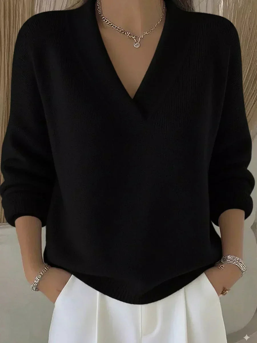 Claire | Relaxed V-Neck Sweater