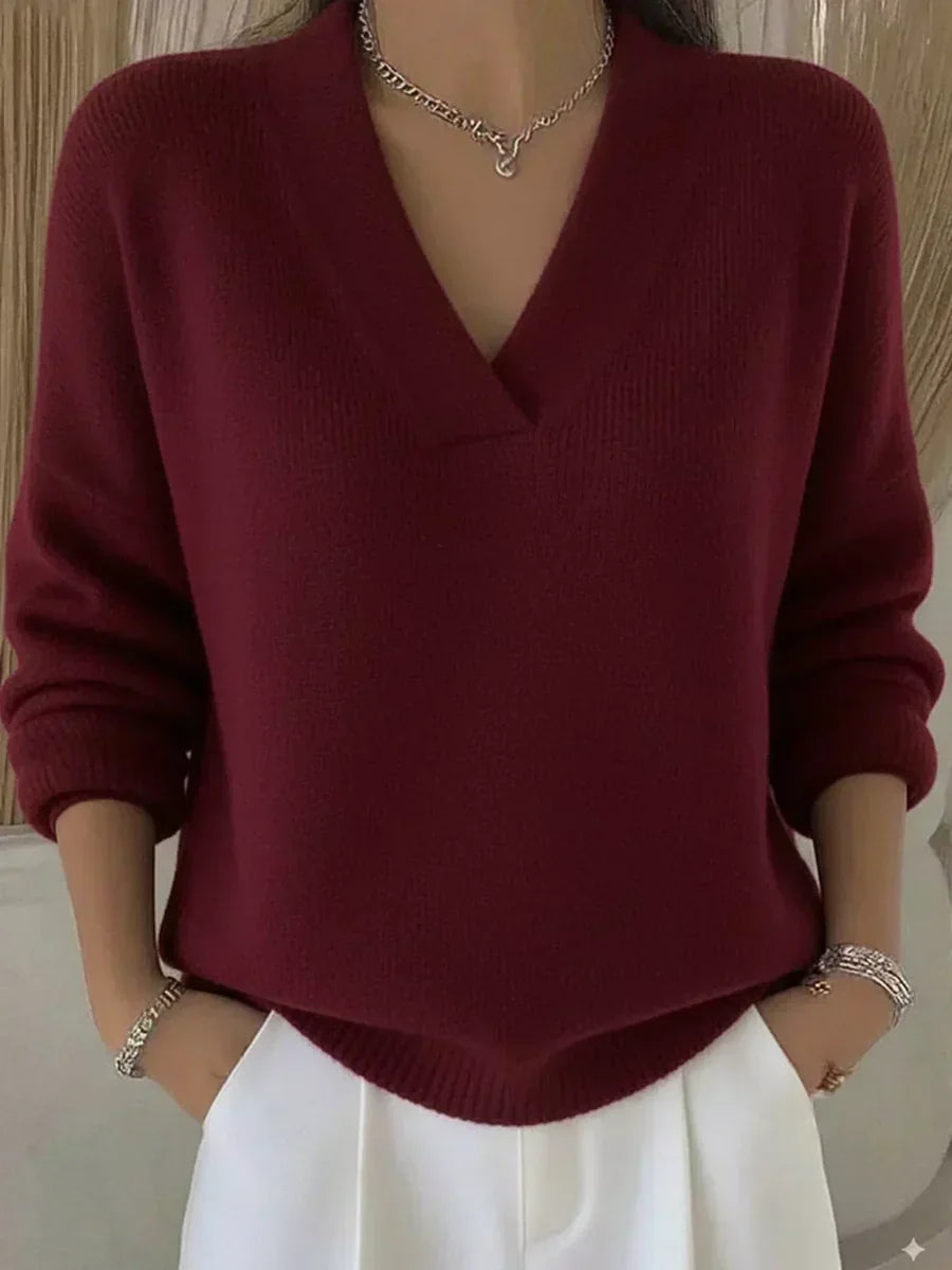 Claire | Relaxed V-Neck Sweater