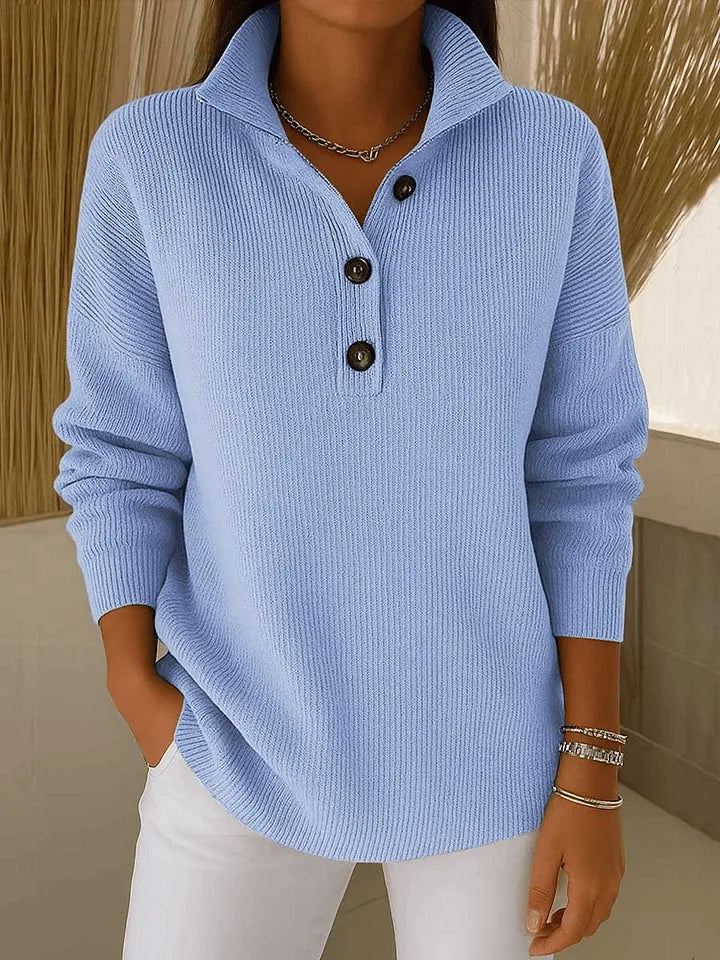 Claire | V-Neck Polo Sweater