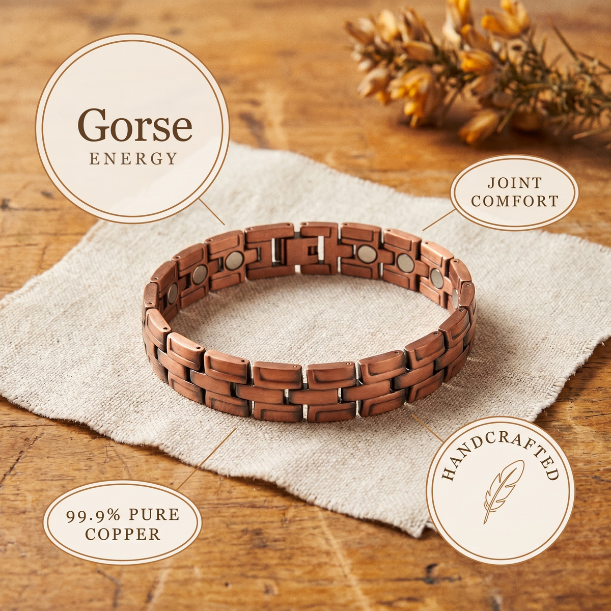 Gorse Men's Copper Bracelet