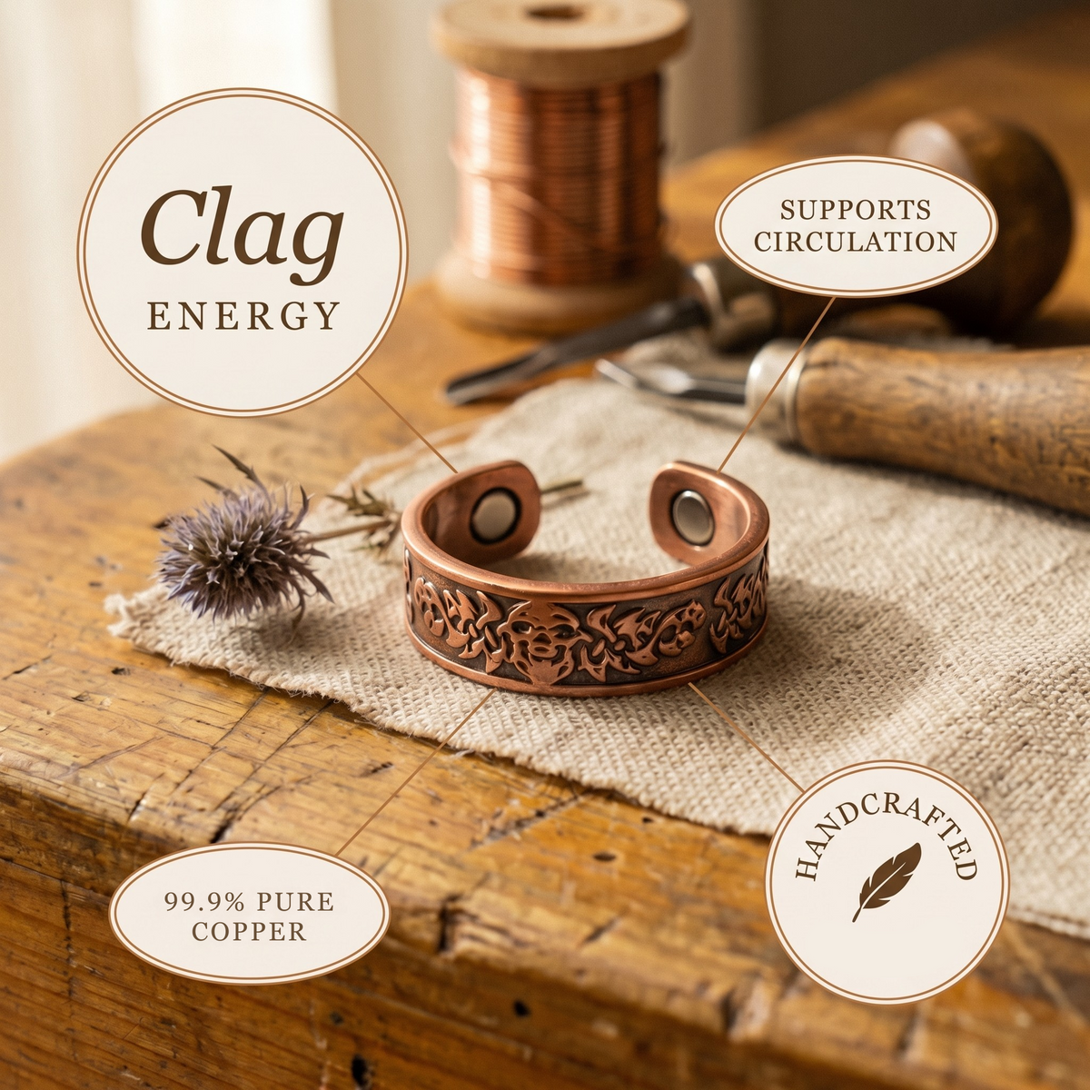 Clag Copper Ring