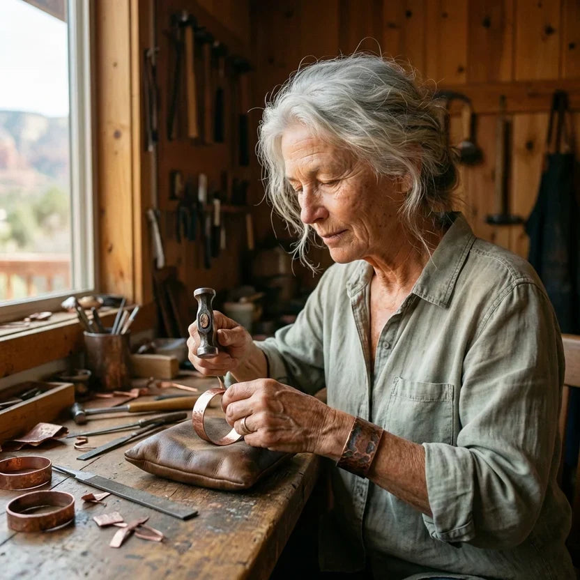 Tor Copper Earrings