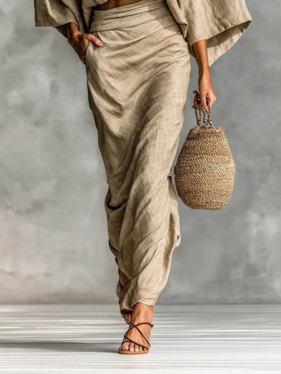 Megan Relaxed Linen Two-Piece Set