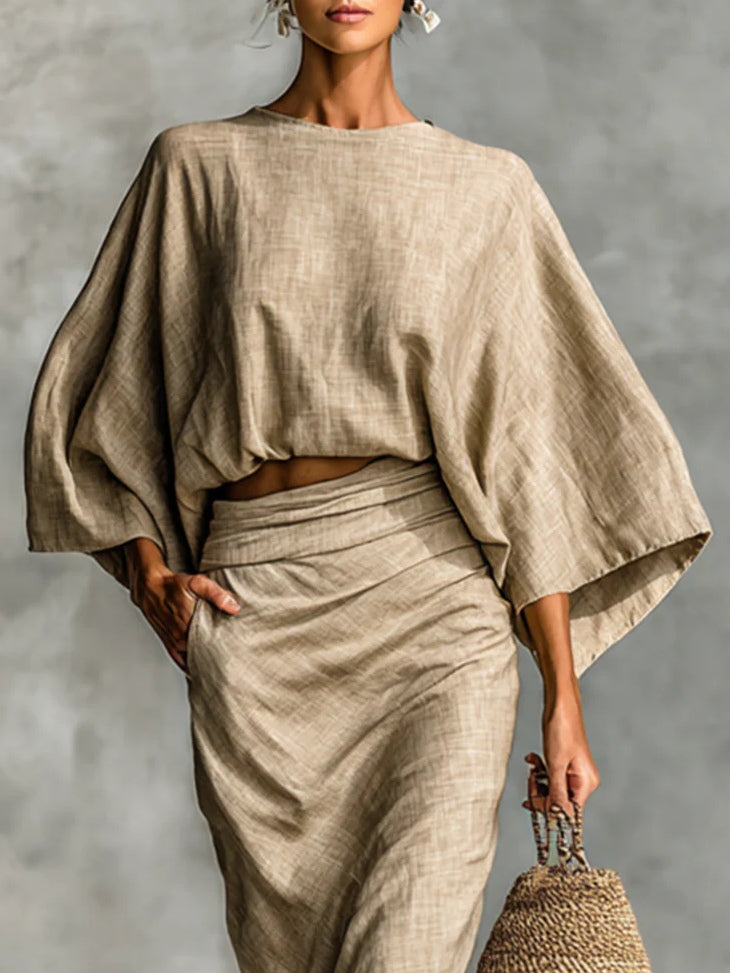 Megan Relaxed Linen Two-Piece Set