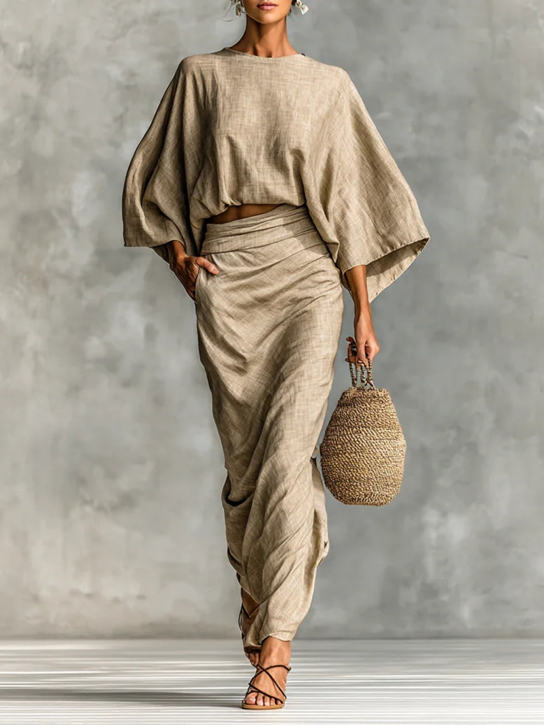 Megan Relaxed Linen Two-Piece Set