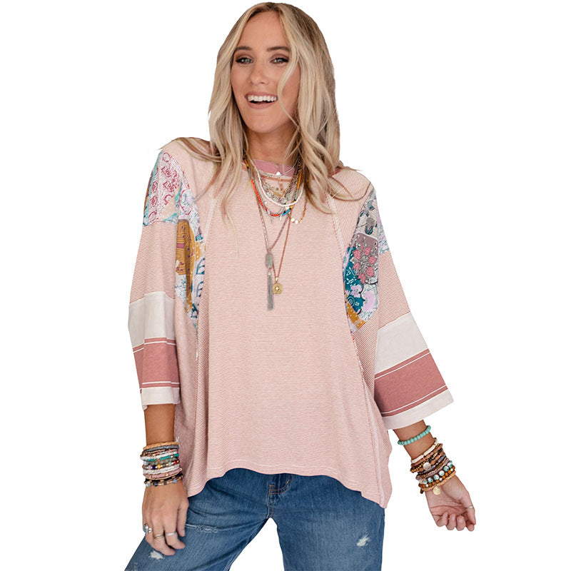 BAILEY™ – Patchwork Batwing Top