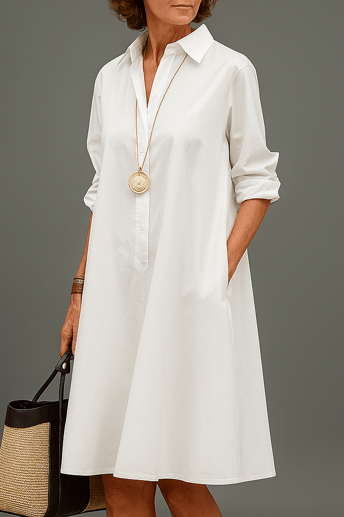 Sarah - Sophisticated Silk Midi Dress