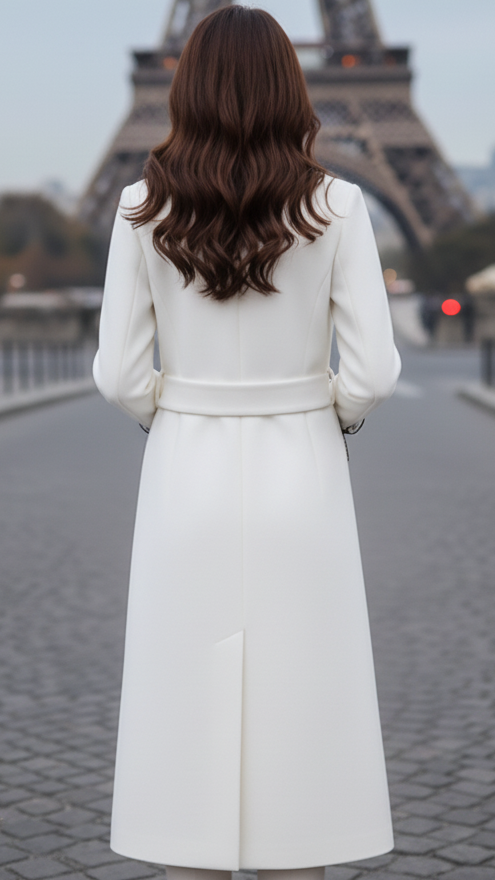 Chic | Long White Coat