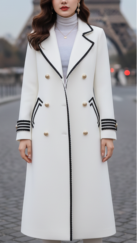 Chic | Long White Coat