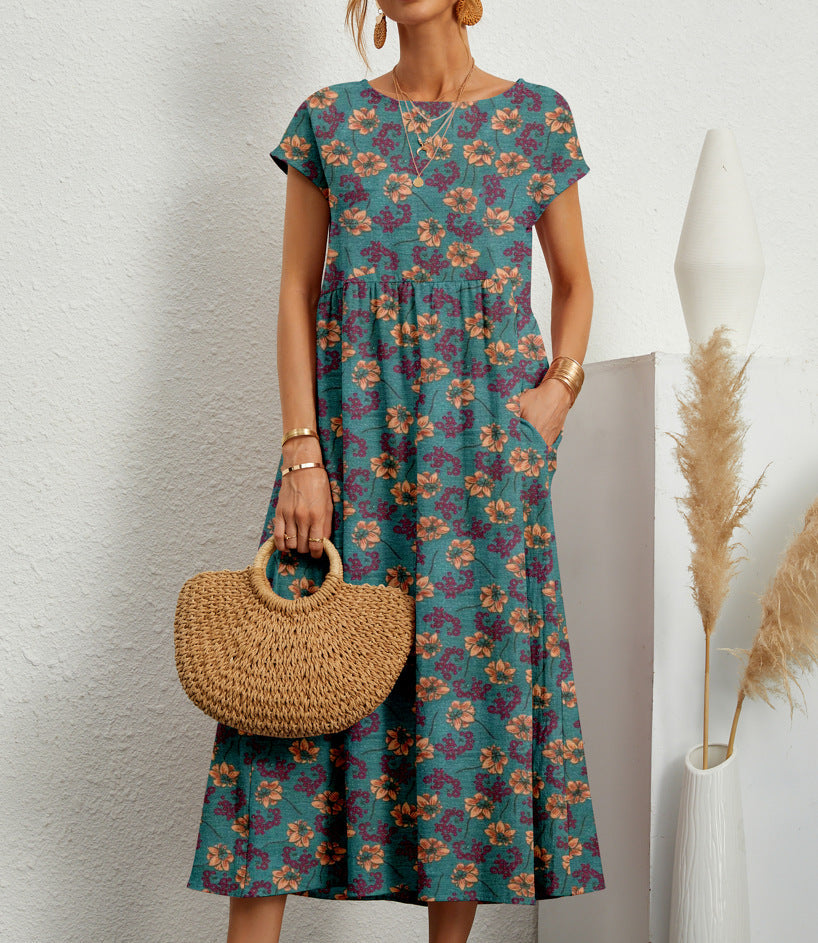 FLORENE™ - Breezy Floral Midi Dress