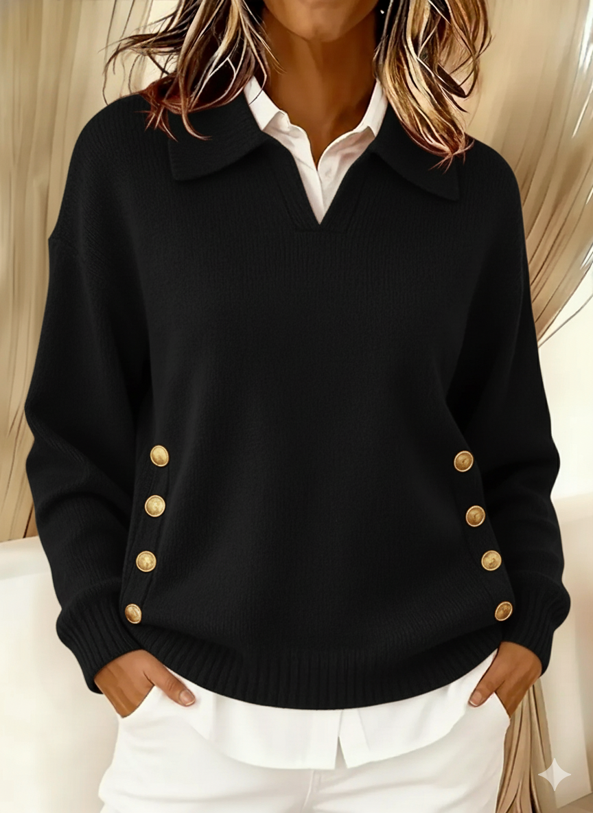 Claire | V-Neck Sweater with Collar
