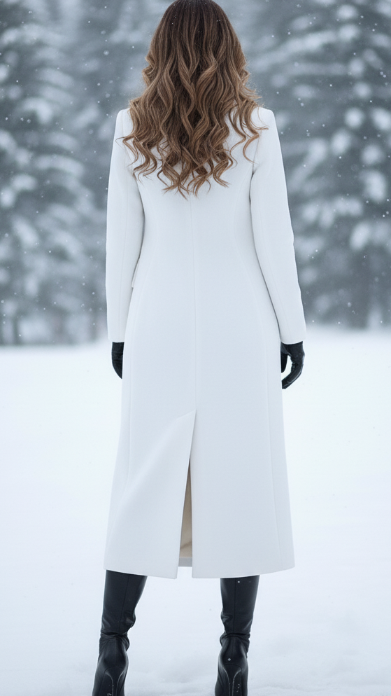 Elena Luxe | Double-Breasted Longline Coat