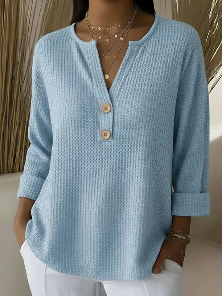 Claire | Henley Button Top