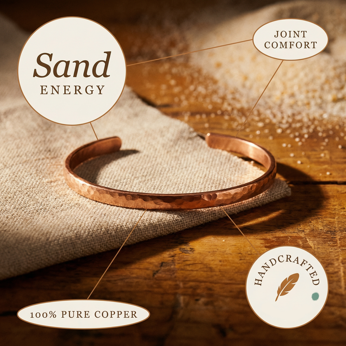 Sand Copper Anklet