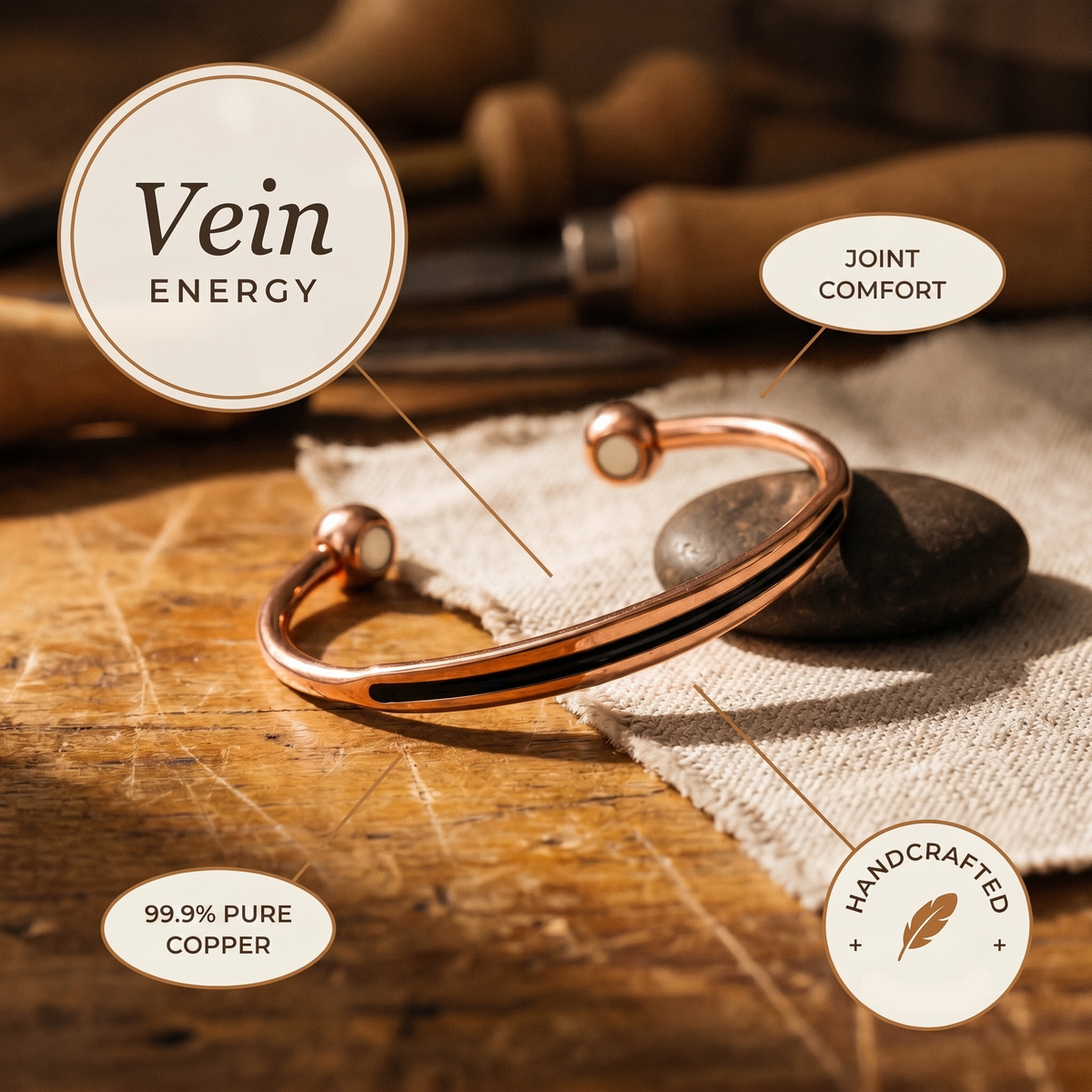 Vein Copper Bracelet