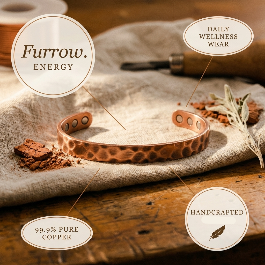 Furrow Copper Bracelet