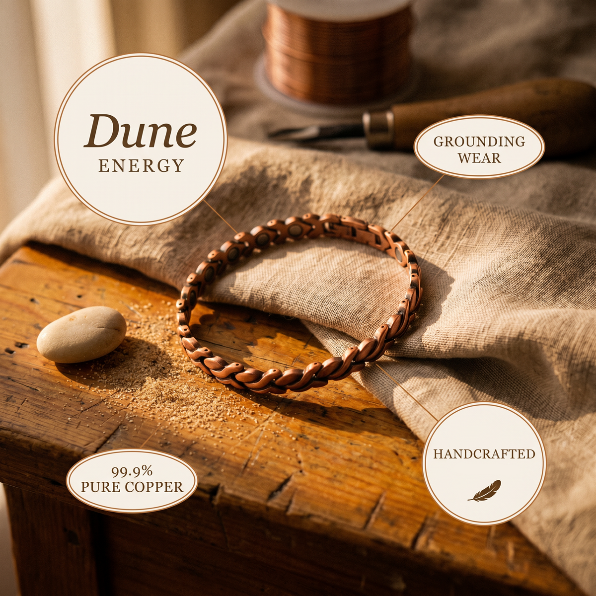 Dune Copper Anklet