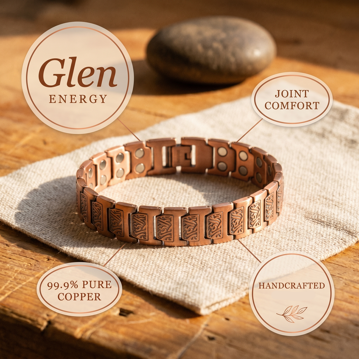 Glen Men's Copper Bracelet