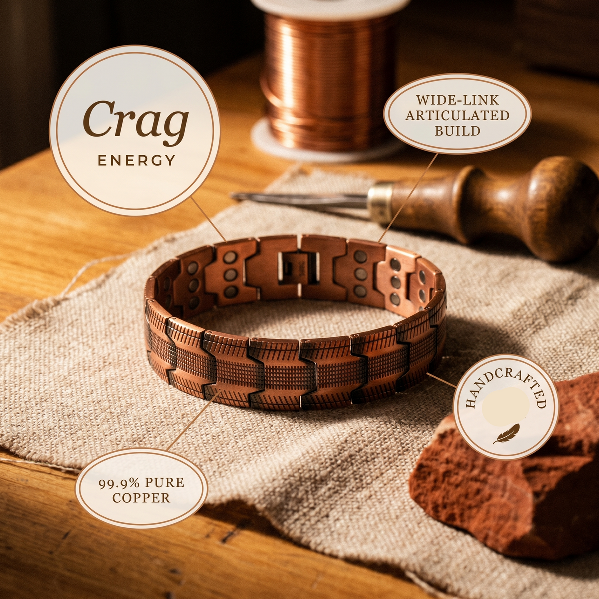 Crag Copper Bracelet