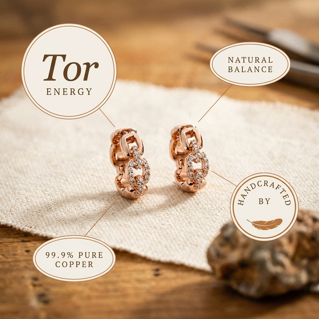 Tor Copper Earrings