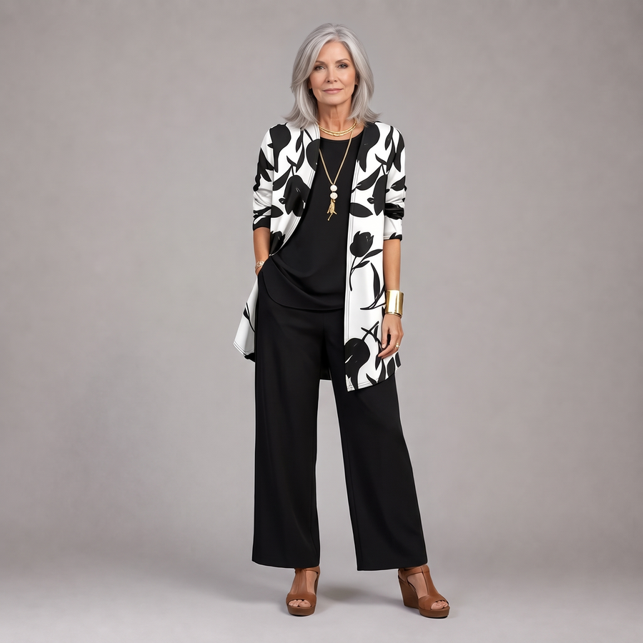 Haley Elegant Three-Piece Floral Set