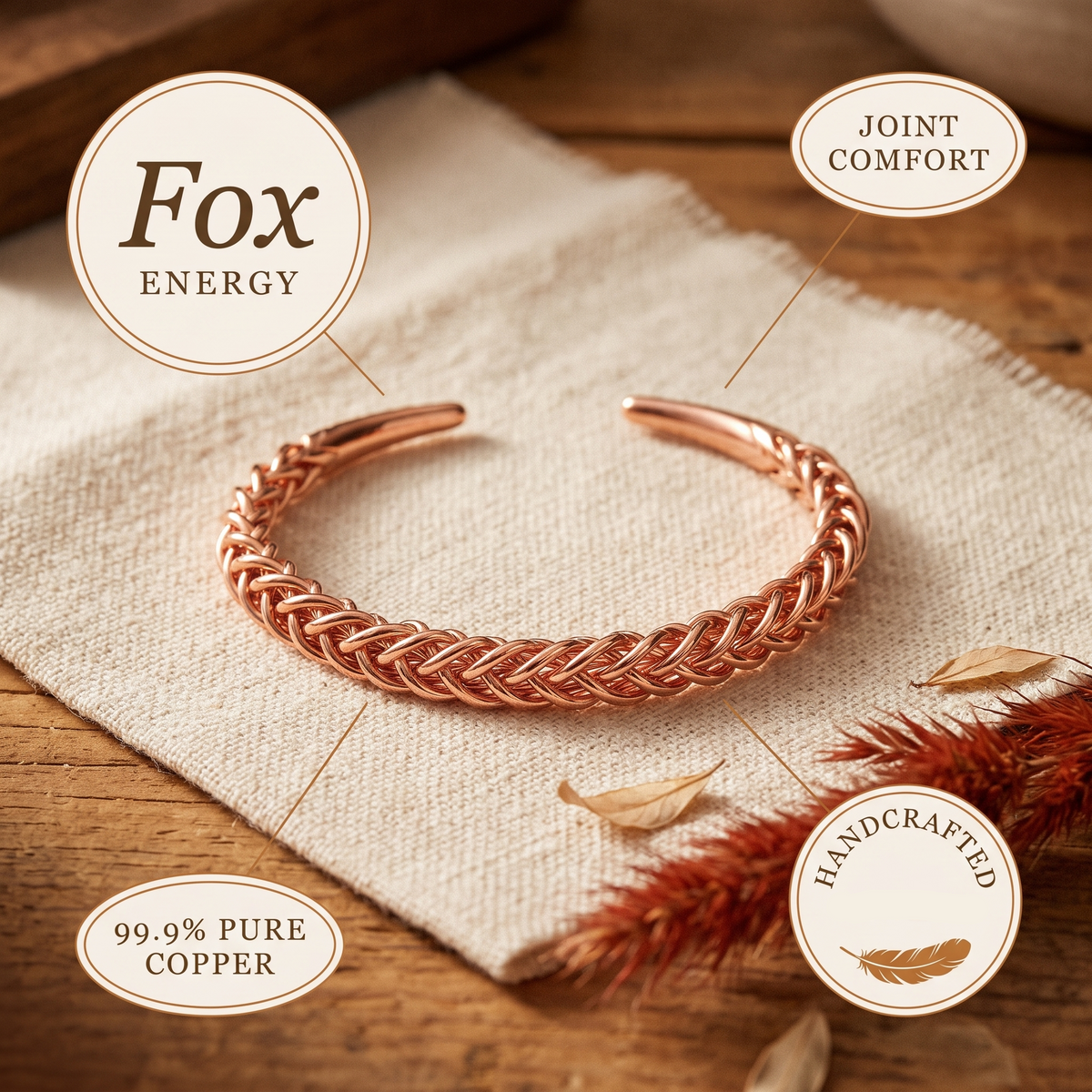 Fox Copper Bracelet