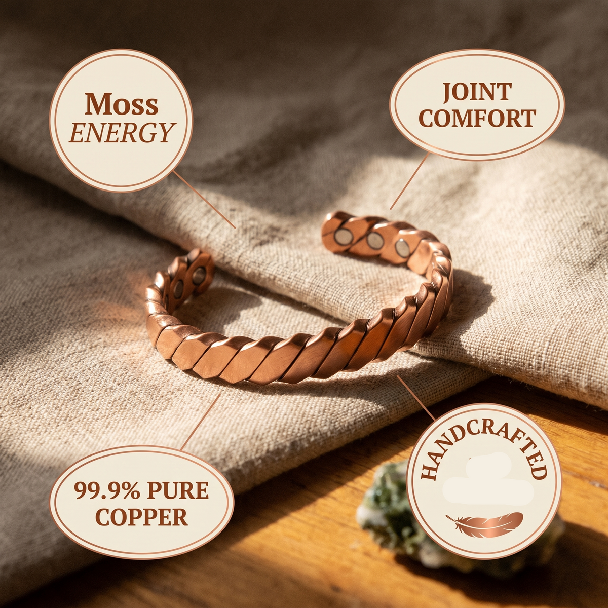 Moss Copper Bracelet