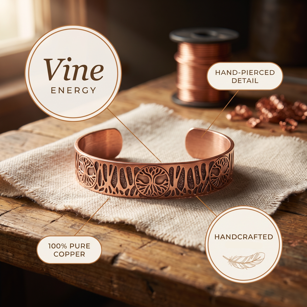 Vine Copper Bracelet