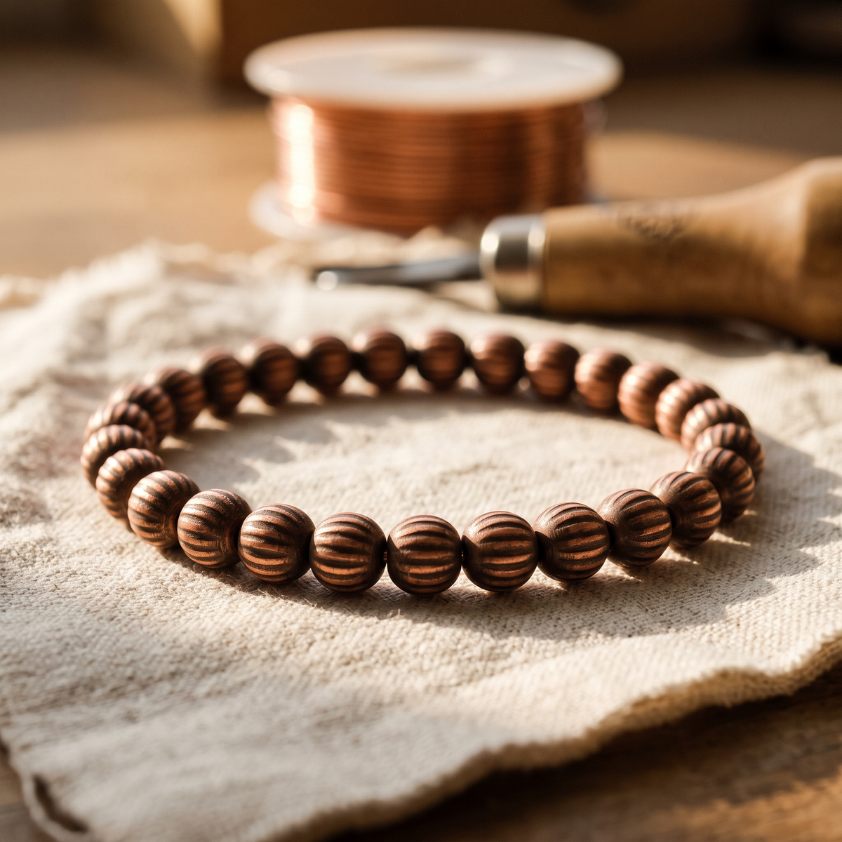 Bark Copper Bracelet
