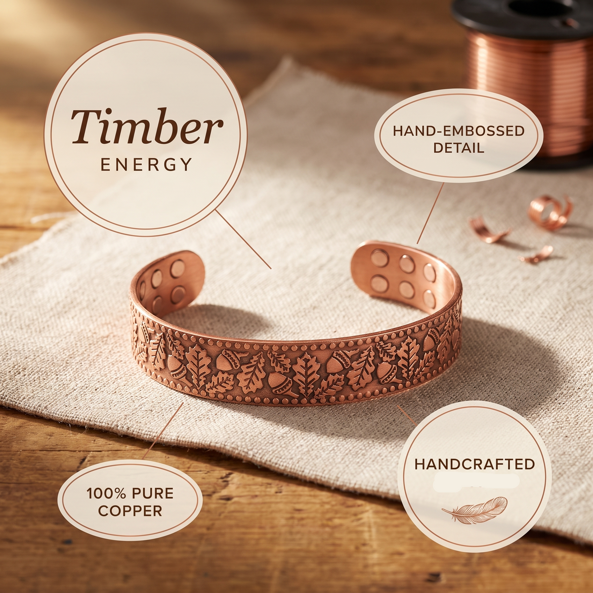 Timber Copper Bracelet