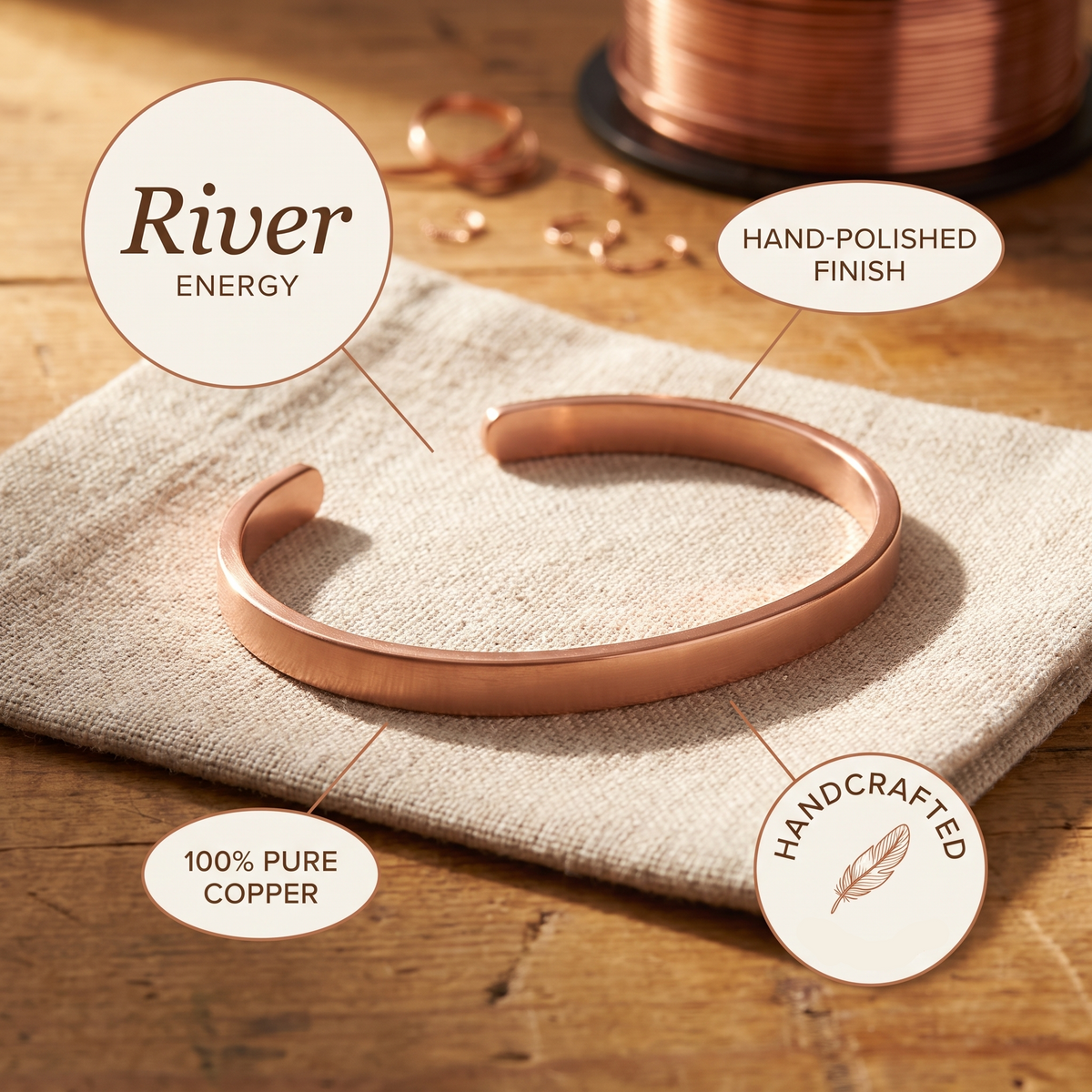 River Copper Bracelet