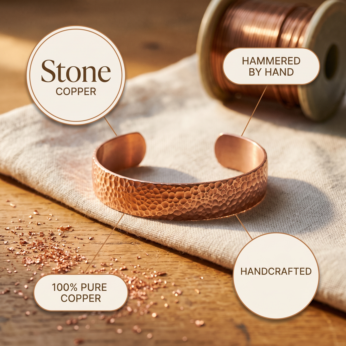 Moon Copper Bracelet