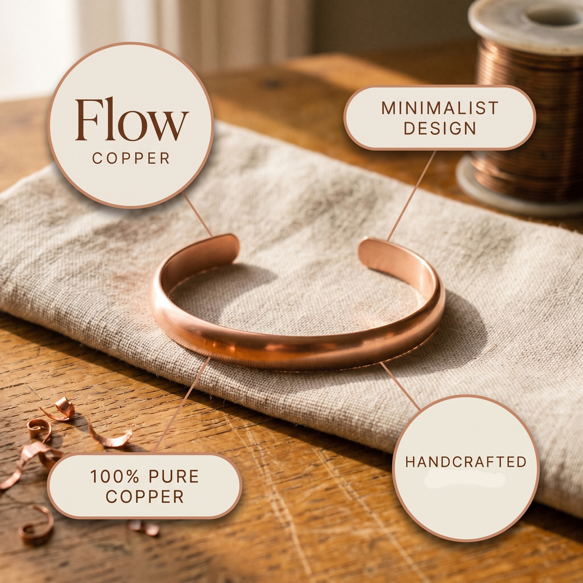 Flow Copper Bracelet