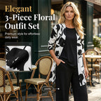 Haley Elegant Three-Piece Floral Set
