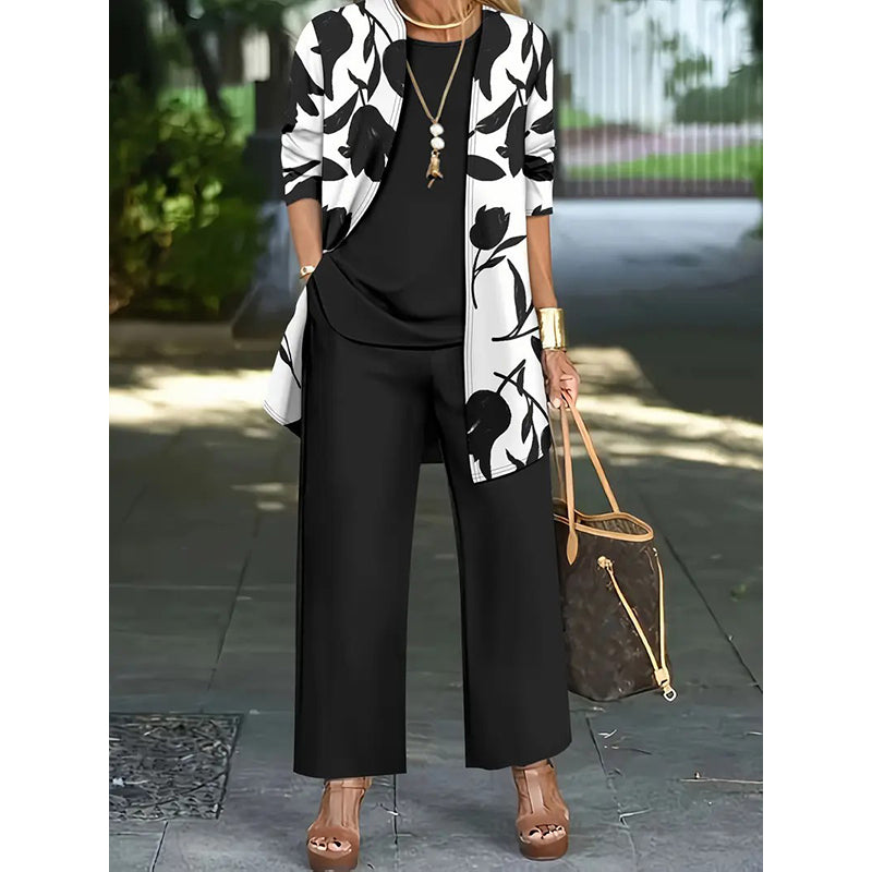 Haley Elegant Three-Piece Floral Set